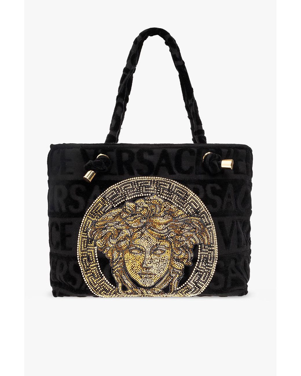 Versace Beach Shopper Bag in Black | Lyst