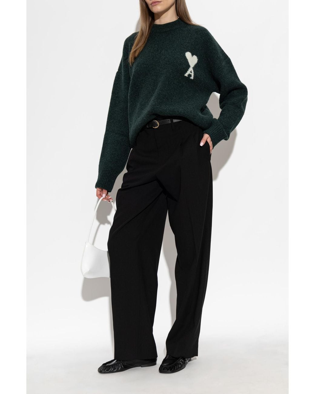 AMI Black Sweater With Logo