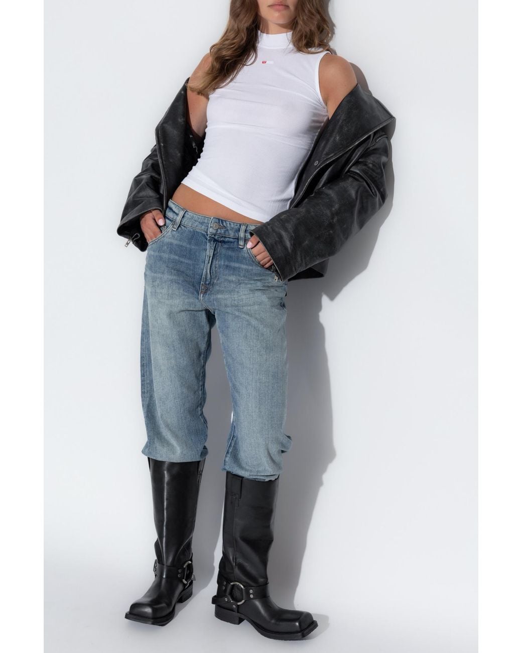 DIESEL White Top 'T-Mokky-Sl-Microdiv'
