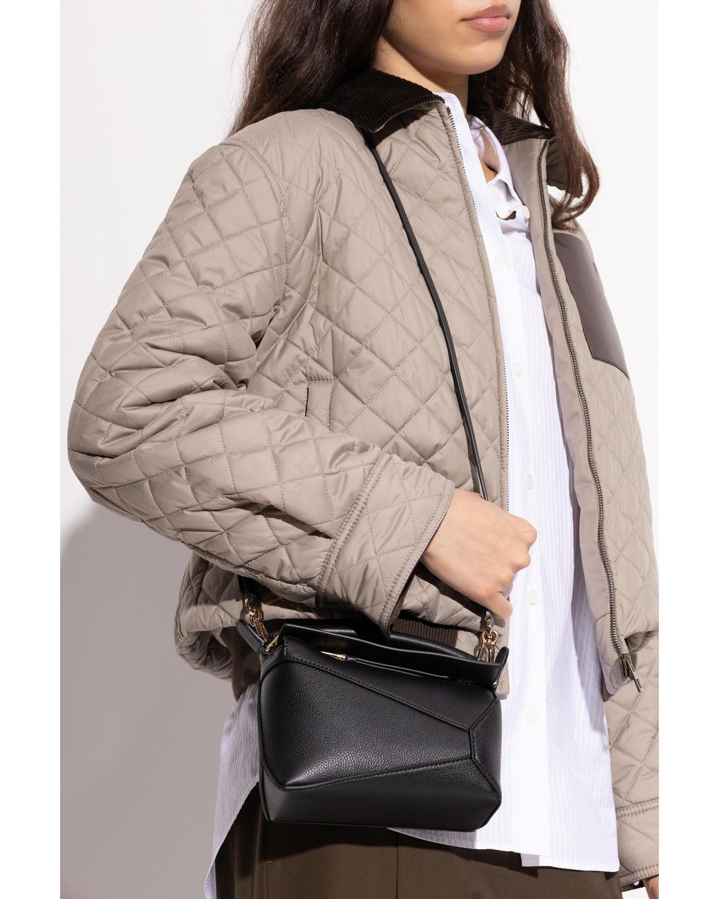 Loewe Black "Puzzle Edge Mini" Hand Bag