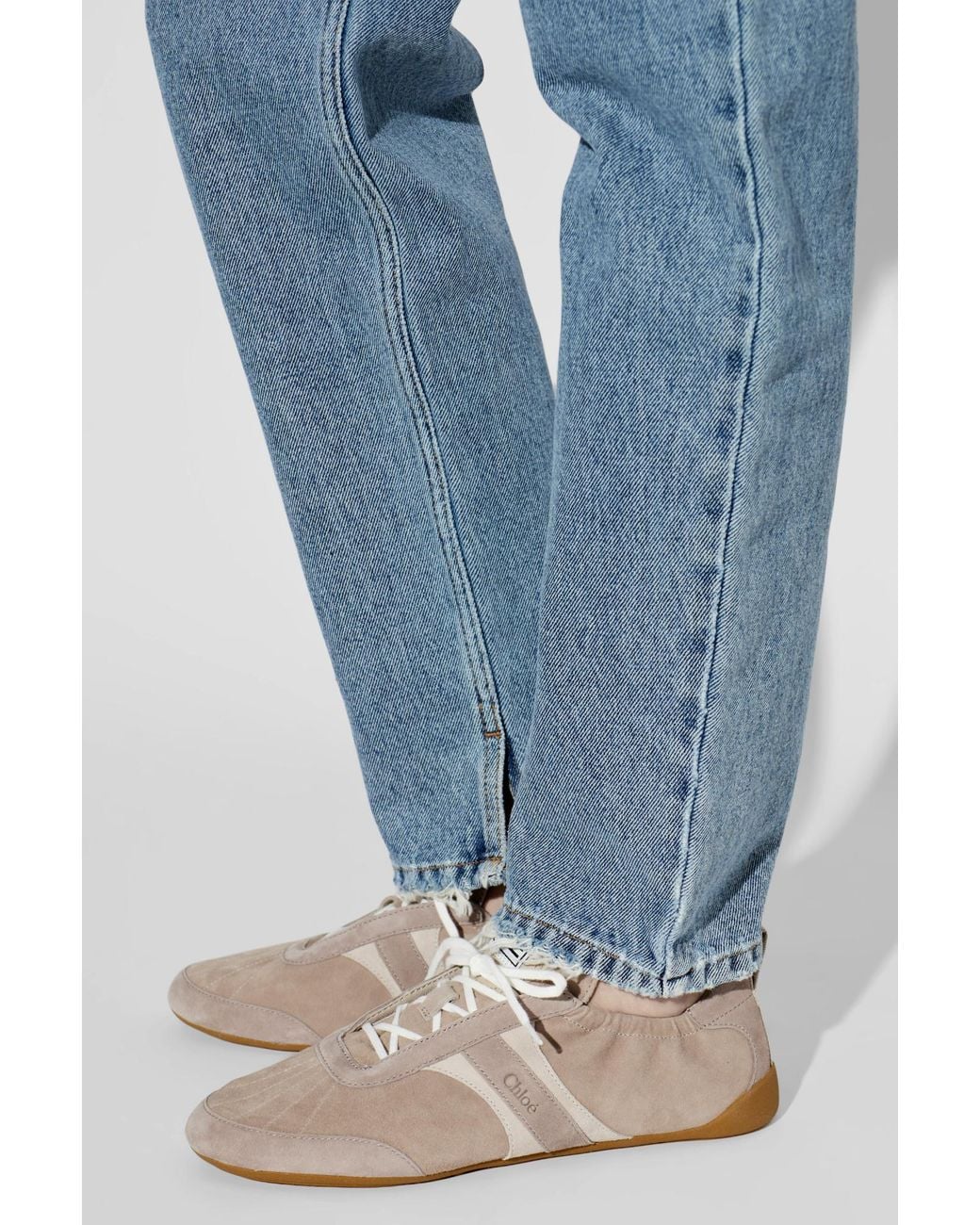 Chloé Brown Suede Sports Shoes "Kick"