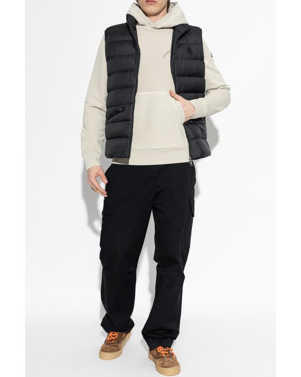 Moncler Black Puffer Vest "Lechtal" for men