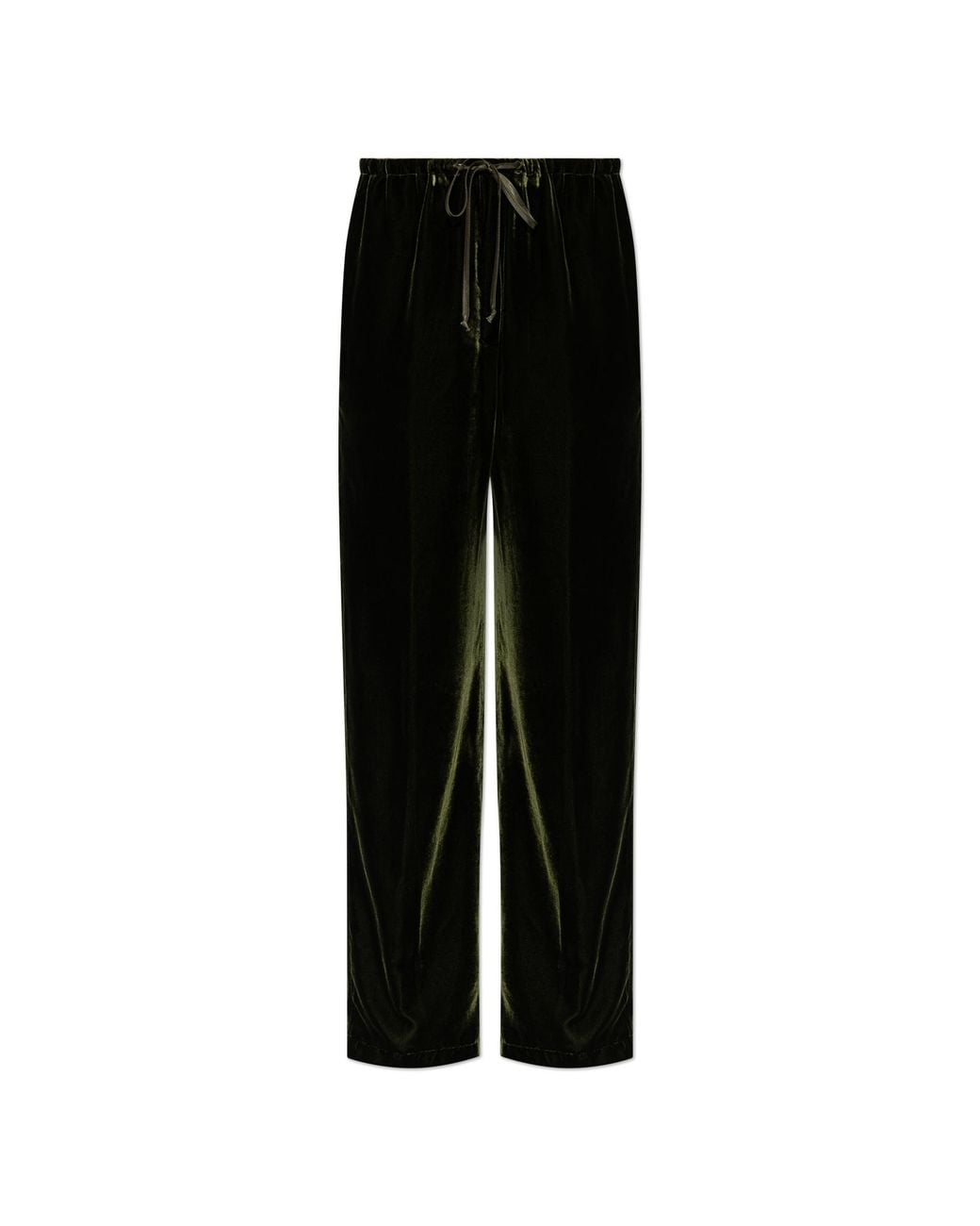 Forte_forte Black Velvet Straight-Leg Trousers