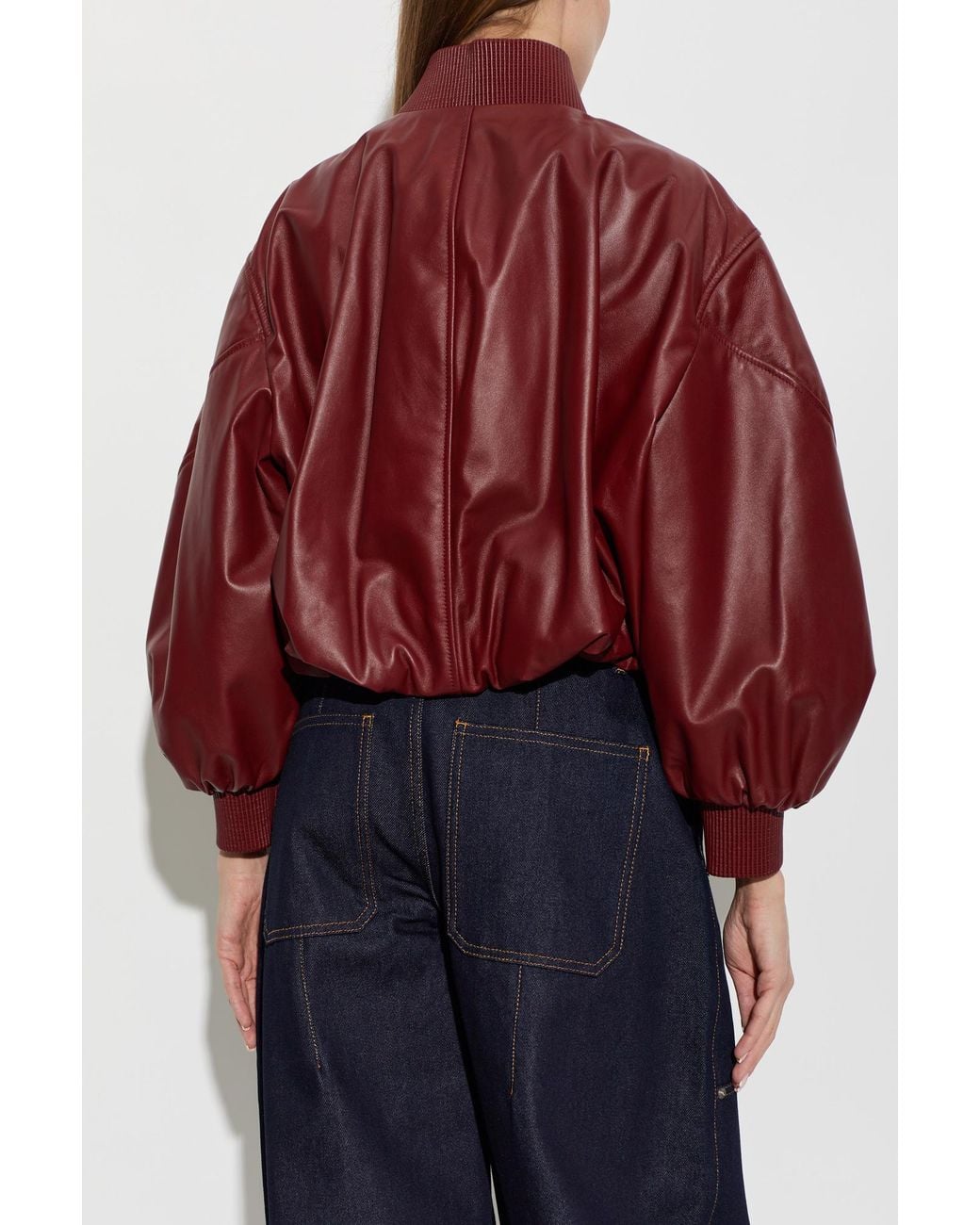 Givenchy Blue 'Bomber' Leather Jacket
