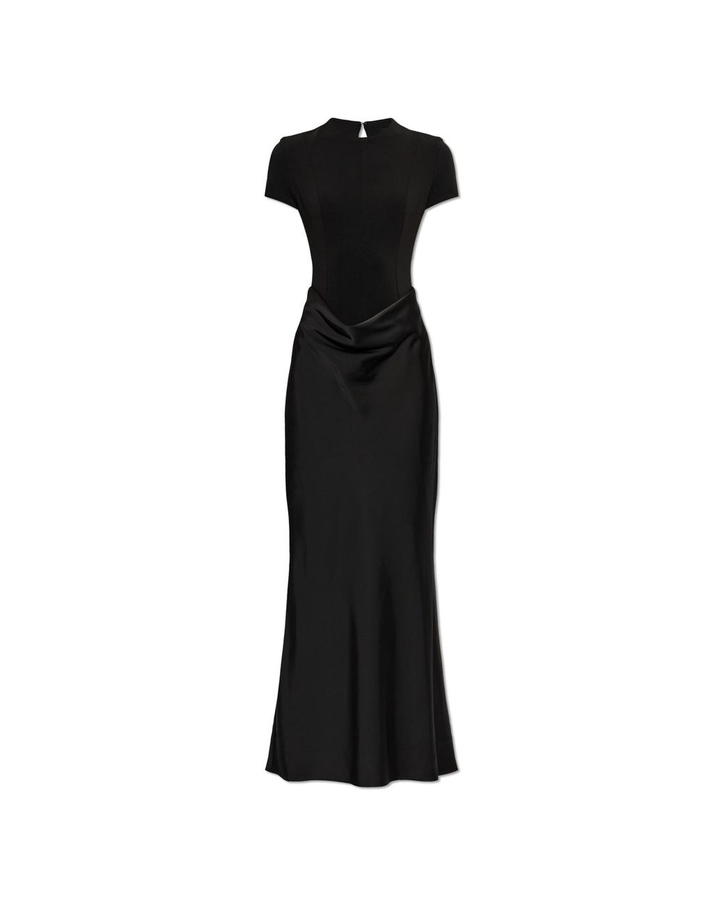 ROTATE BIRGER CHRISTENSEN Black Dress Made Of Combined Materials
