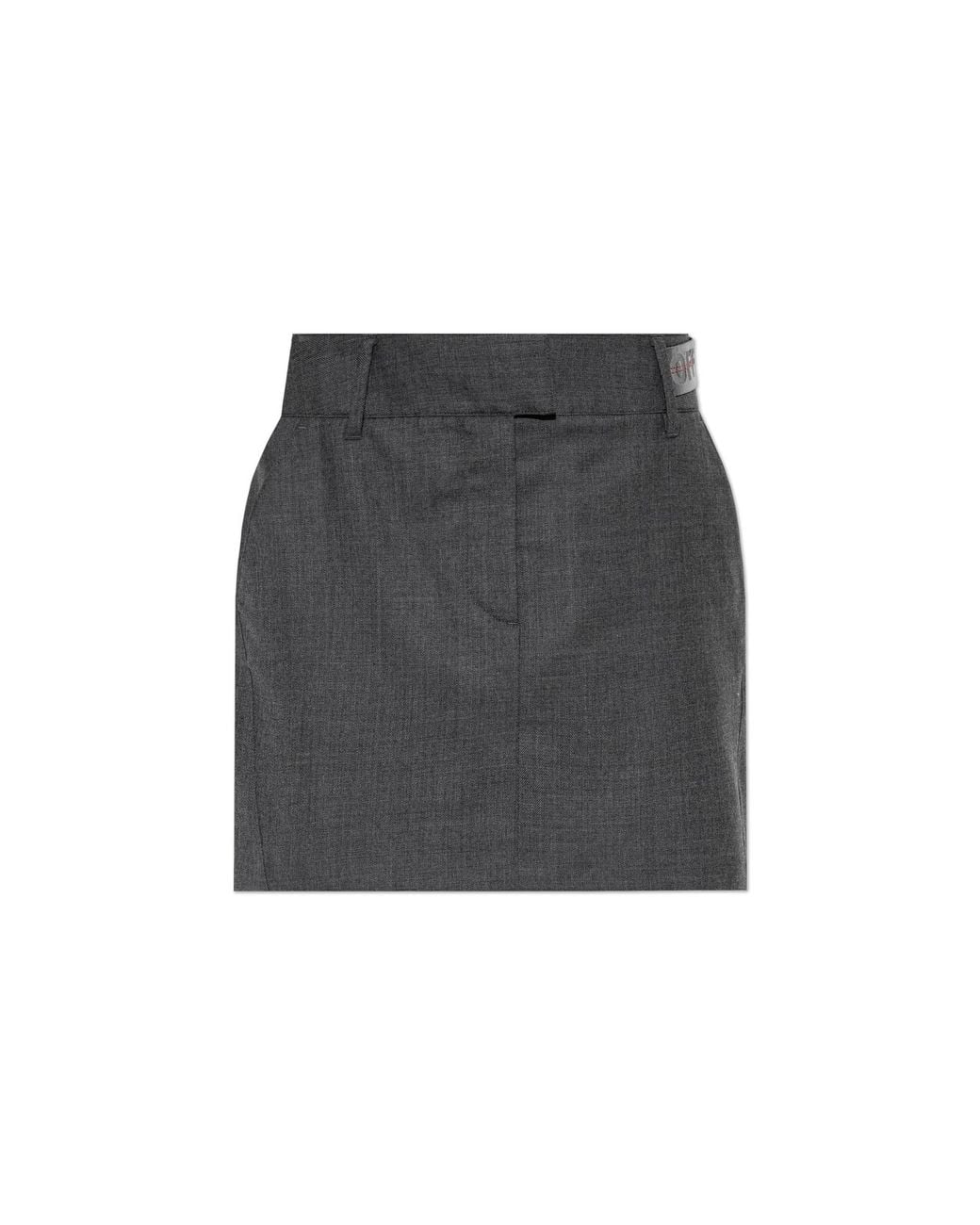 Off-White c/o Virgil Abloh Black Wool Skirt