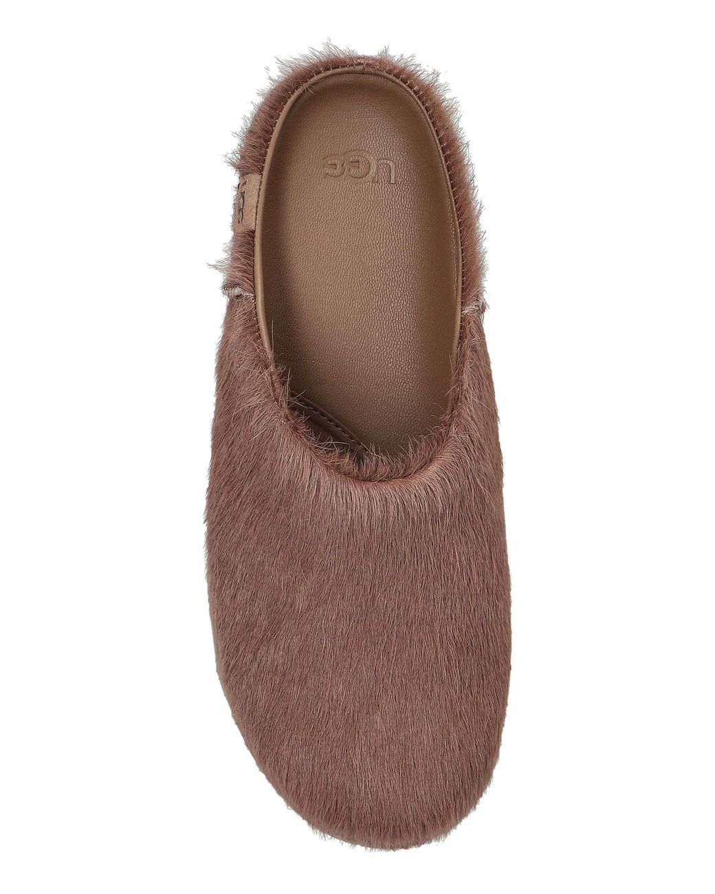 Ugg Brown 'Otzo Calf Hair Clog' Leather Shoes