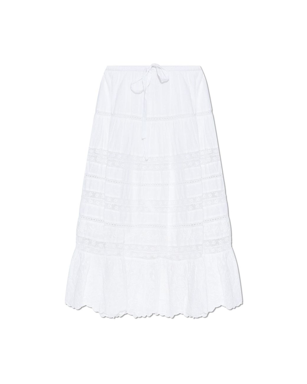 LoveShackFancy White "Donna" Skirt
