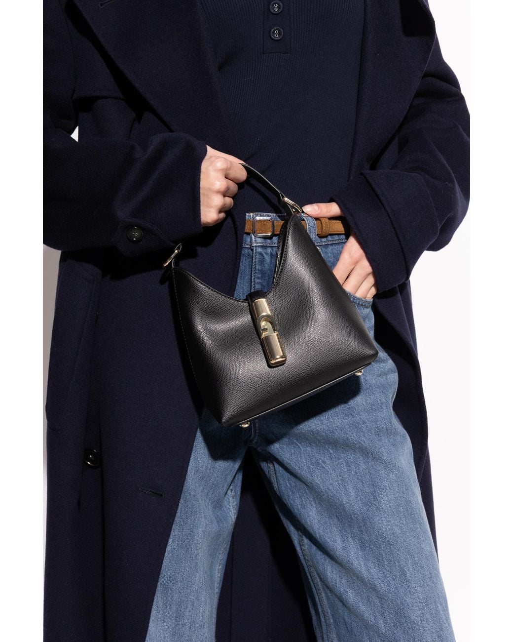 Furla Black 'Iride Mini' Hand Bag
