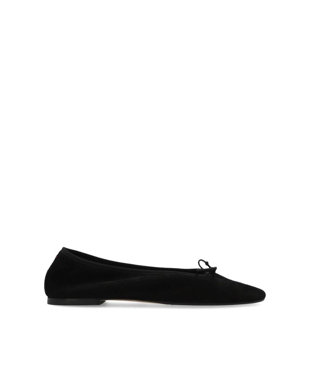 Aeyde Black Suede Ballerinas 'Tiby'