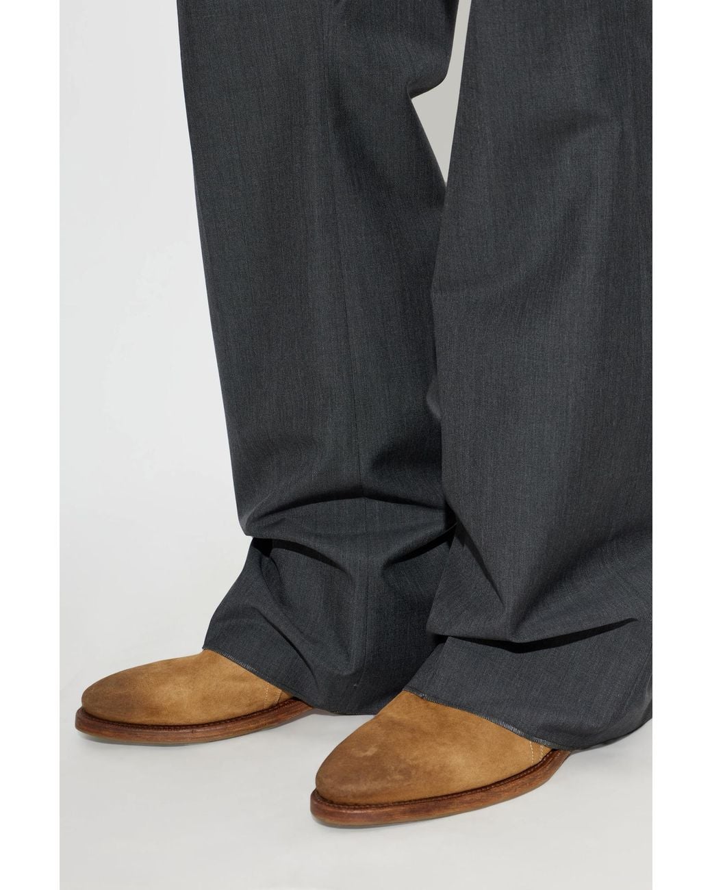 Jil Sander Brown Suede Ankle Boots 'Bruce' for men