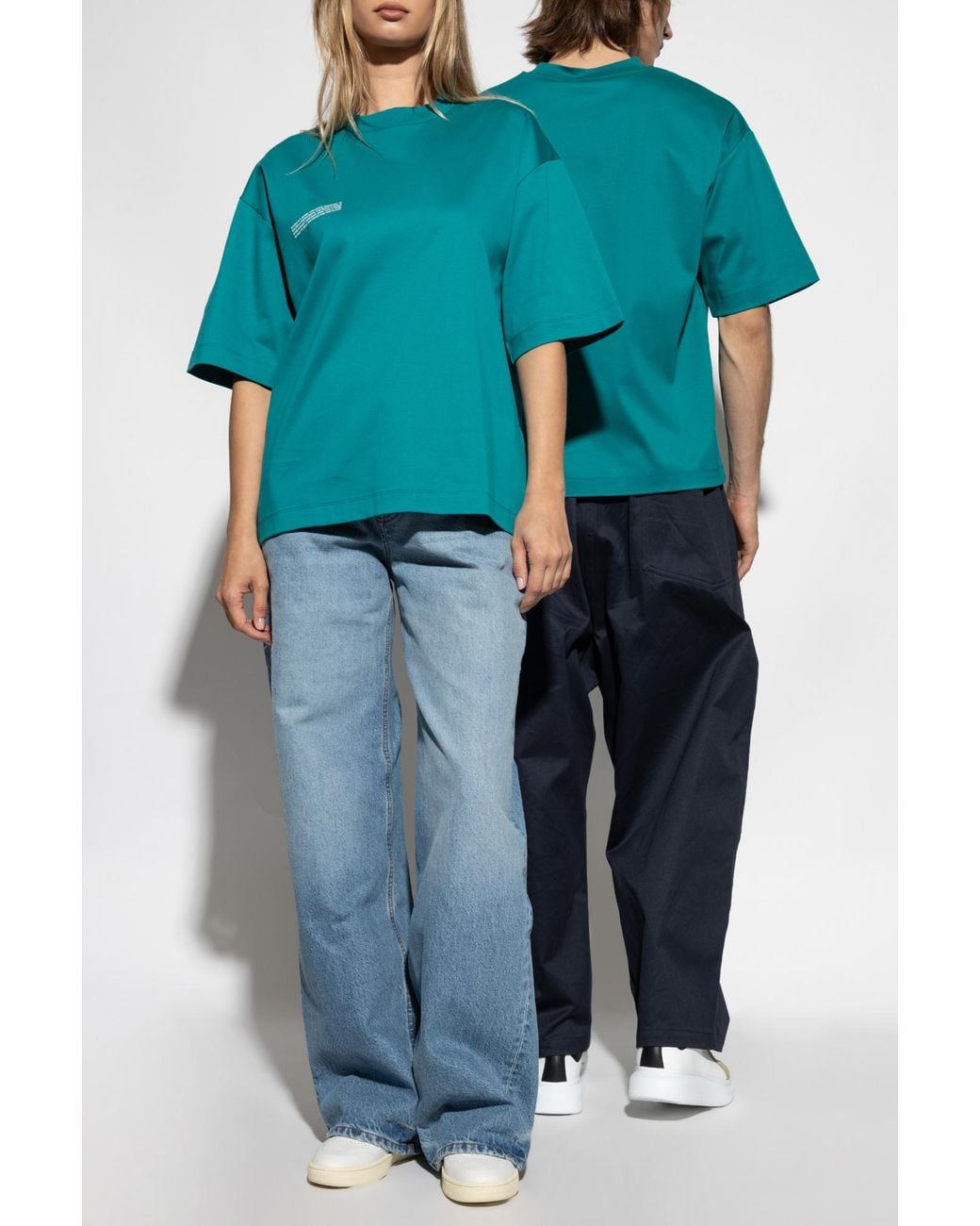 PANGAIA Blue T-Shirt With Print