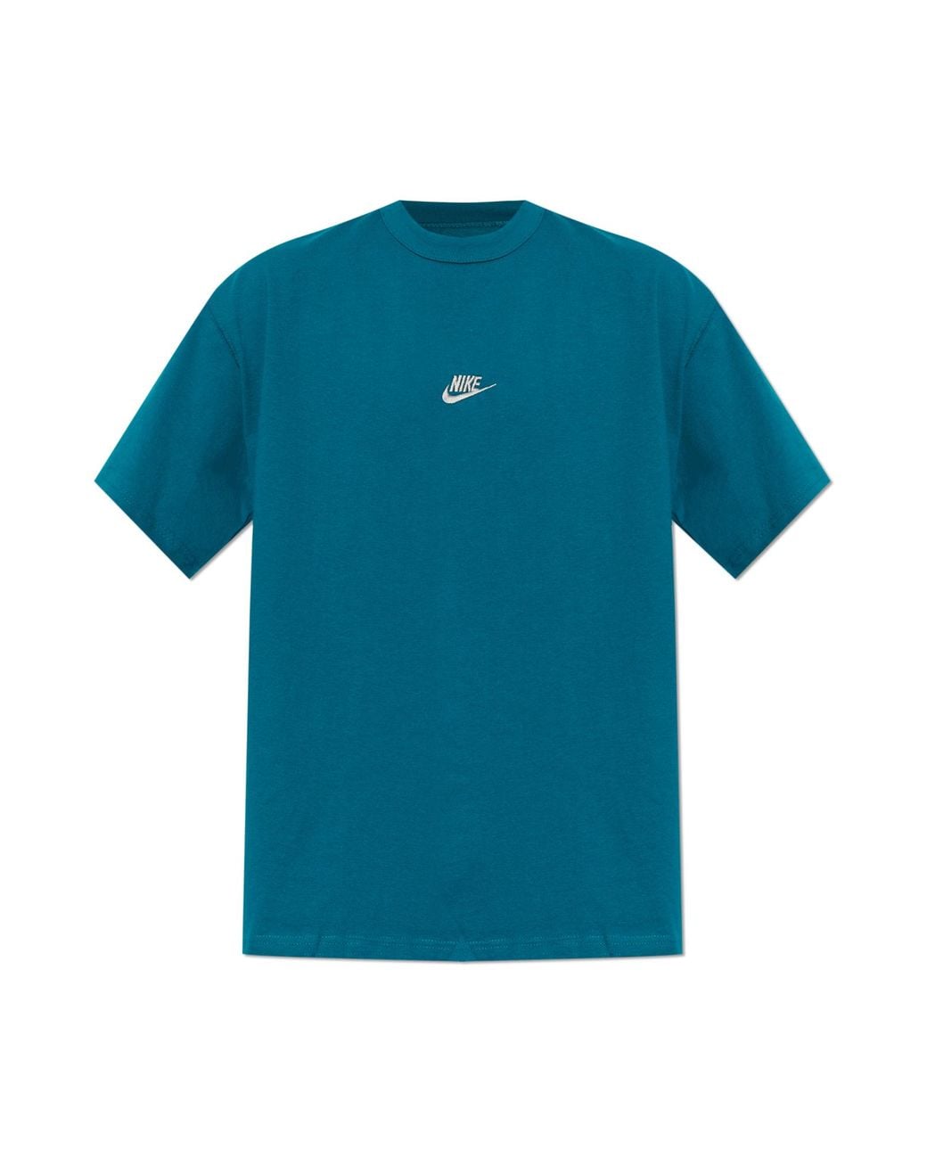 Nike Blue Oversized Embroidered Logo T-Shirt for men