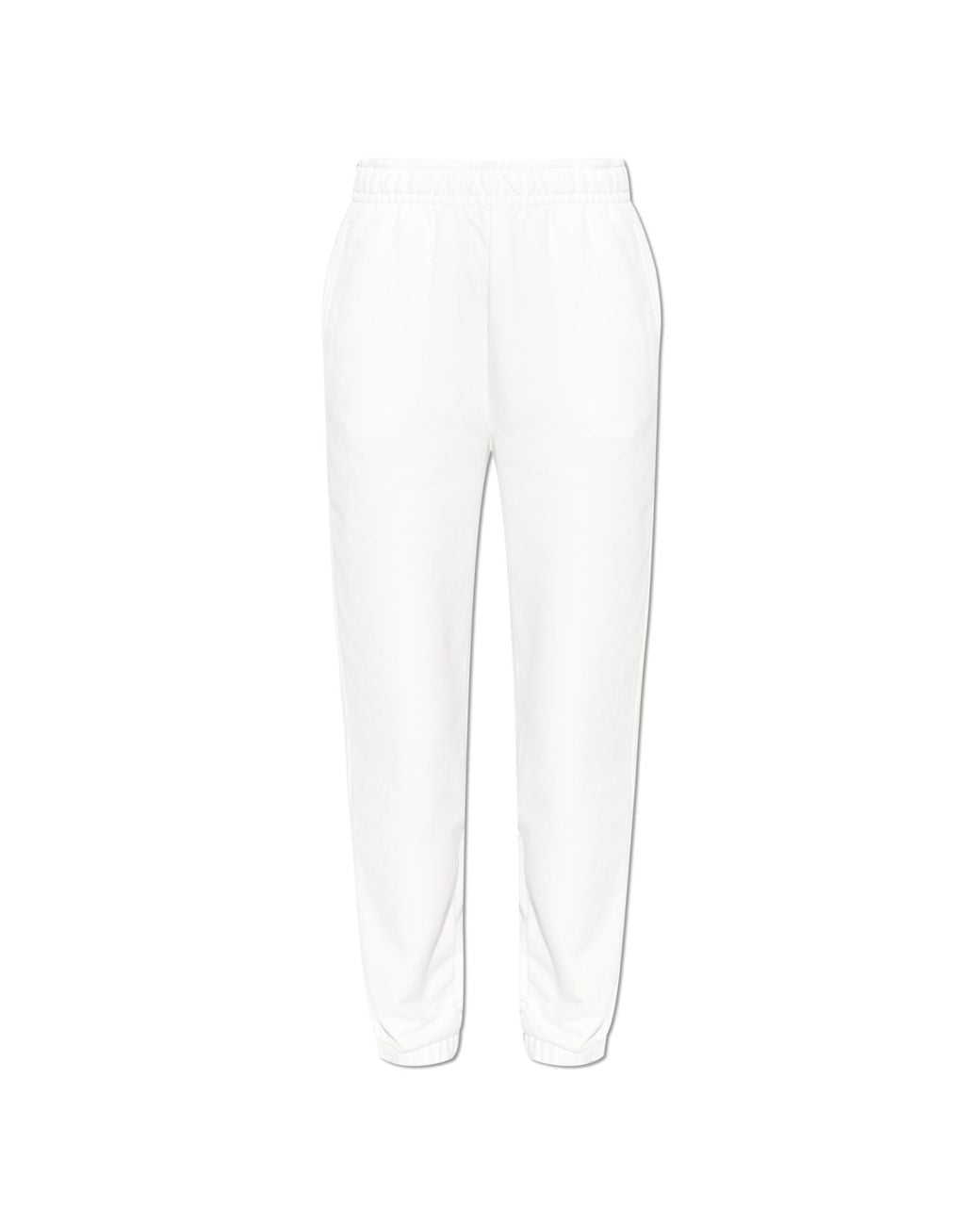 Lacoste White Sweatpants With Cuffs