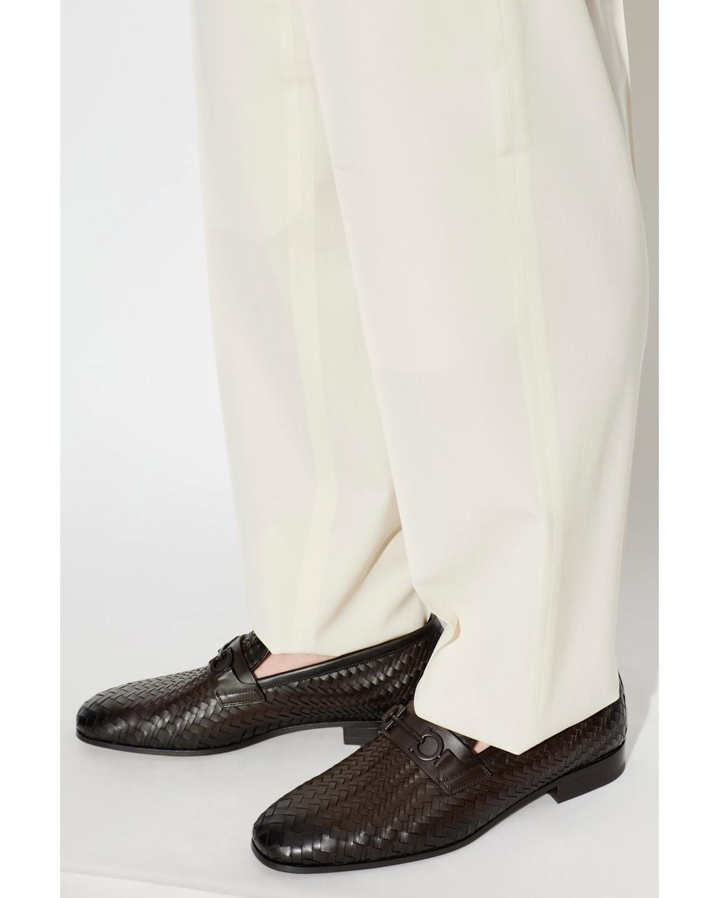 Ferragamo Black "Balty" Loafers Shoes for men