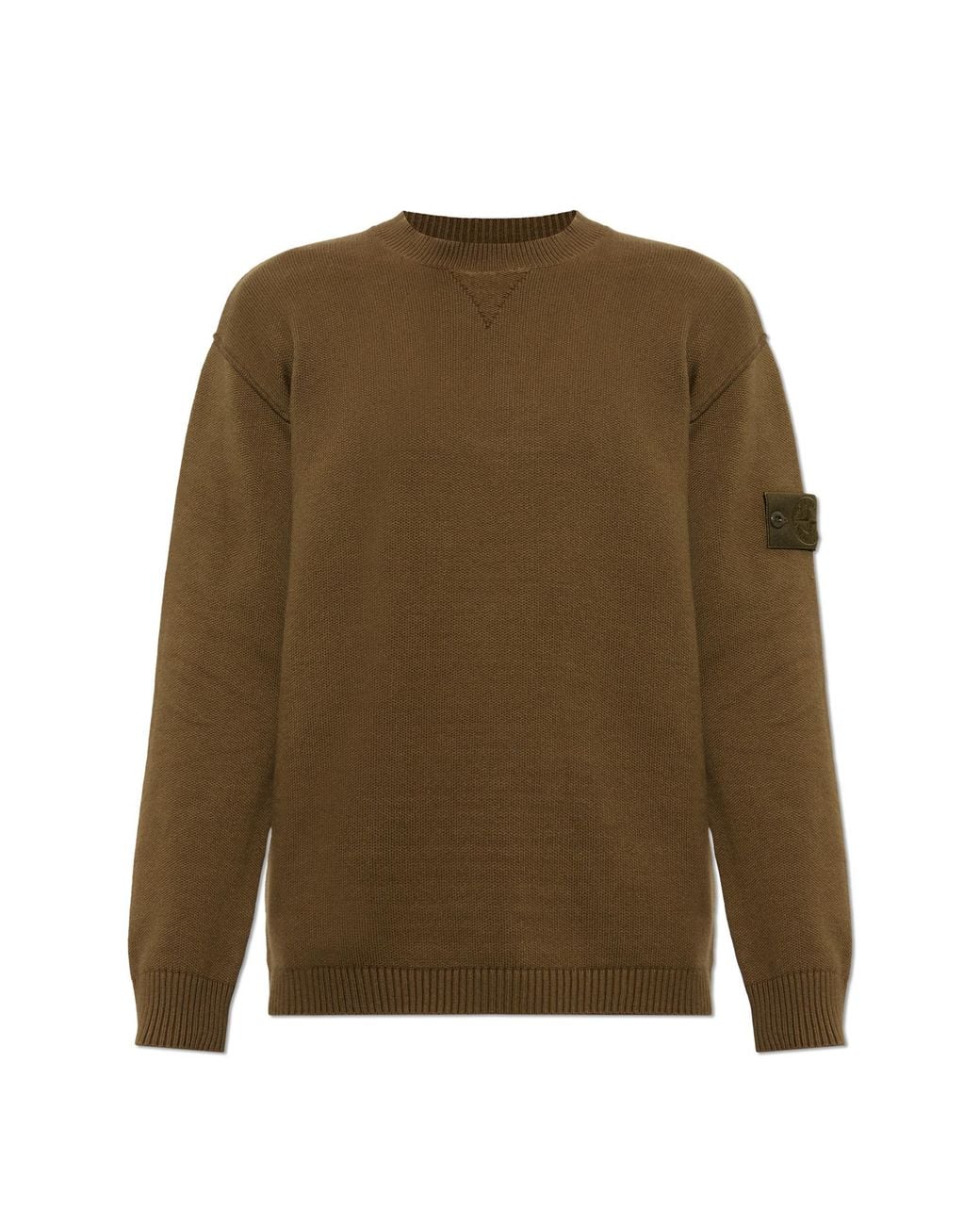 Stone Island Green Crew Neck Sweater for men
