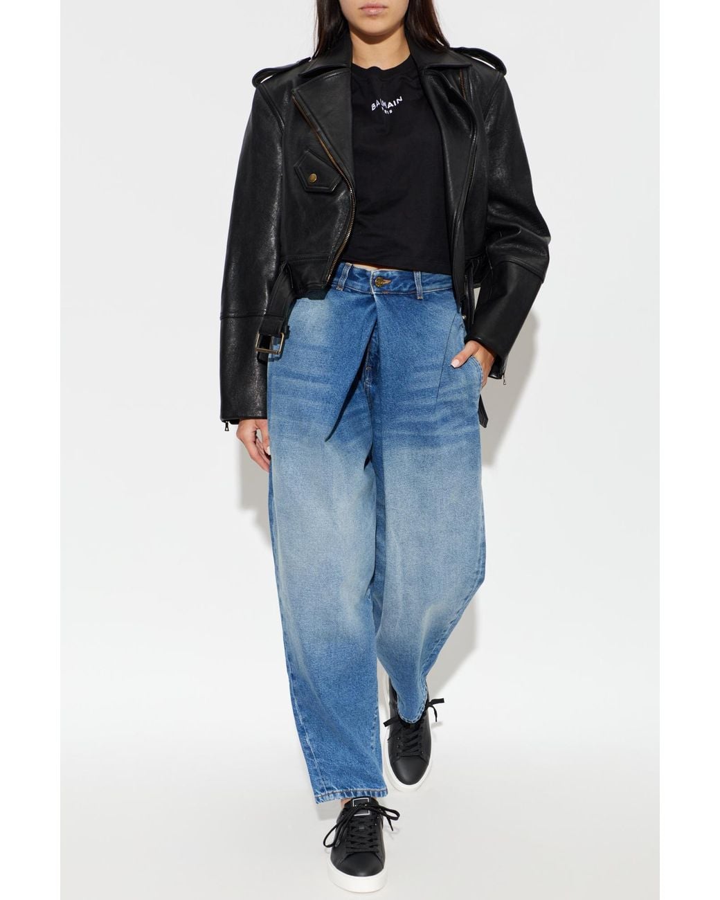 Balmain Blue Jeans With Pleats