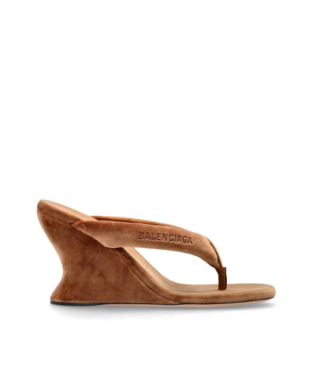Balenciaga Brown Wedge Sandals 'Gaeta'
