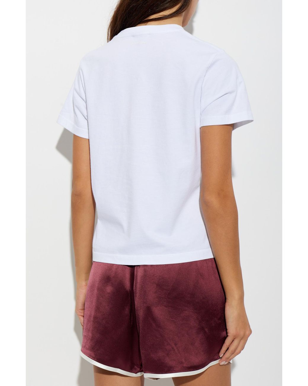 Anine Bing White T-Shirt 'Shelley'