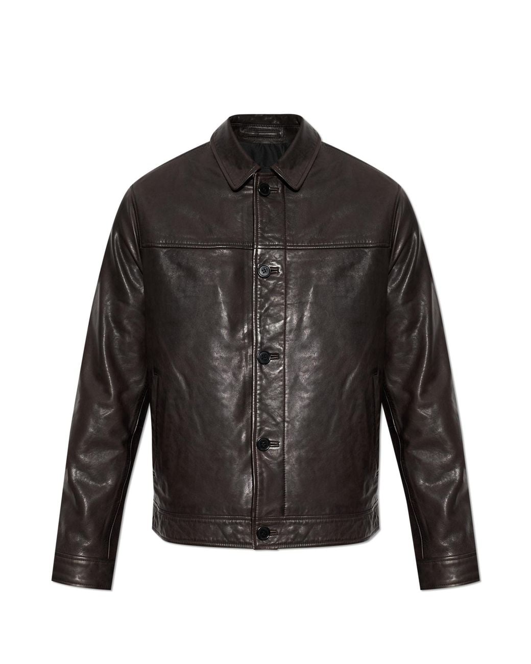AllSaints Black 'Nates' Leather Jacket for men