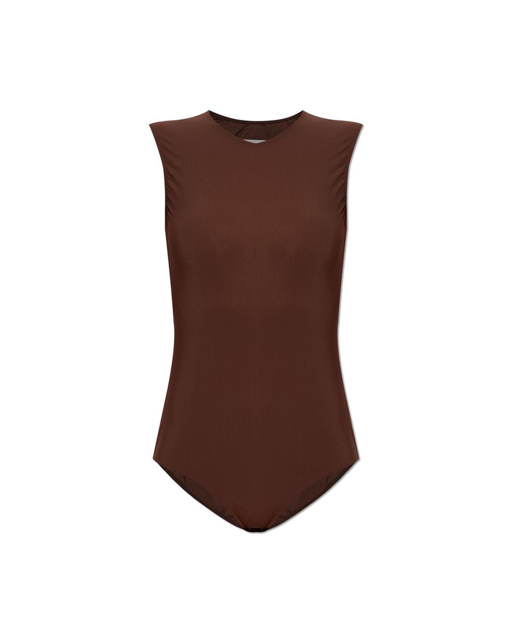 Maison Margiela Brown Sleeveless Bodysuit