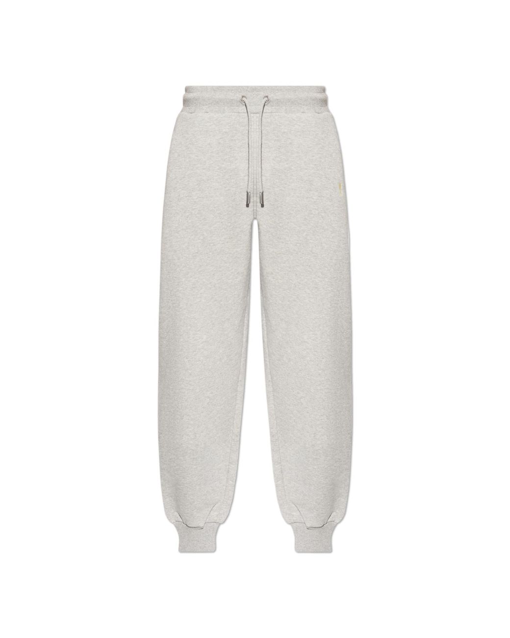AMI White Sweatpants With Embroidered Logo for men