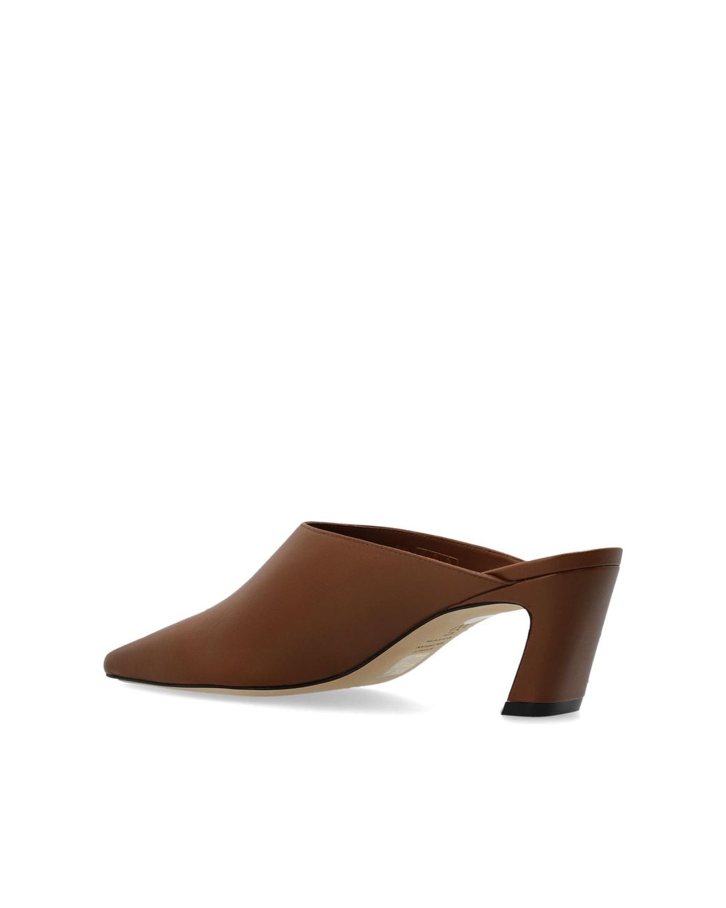 Stuart Weitzman Brown Heeled Mules "Stassi"