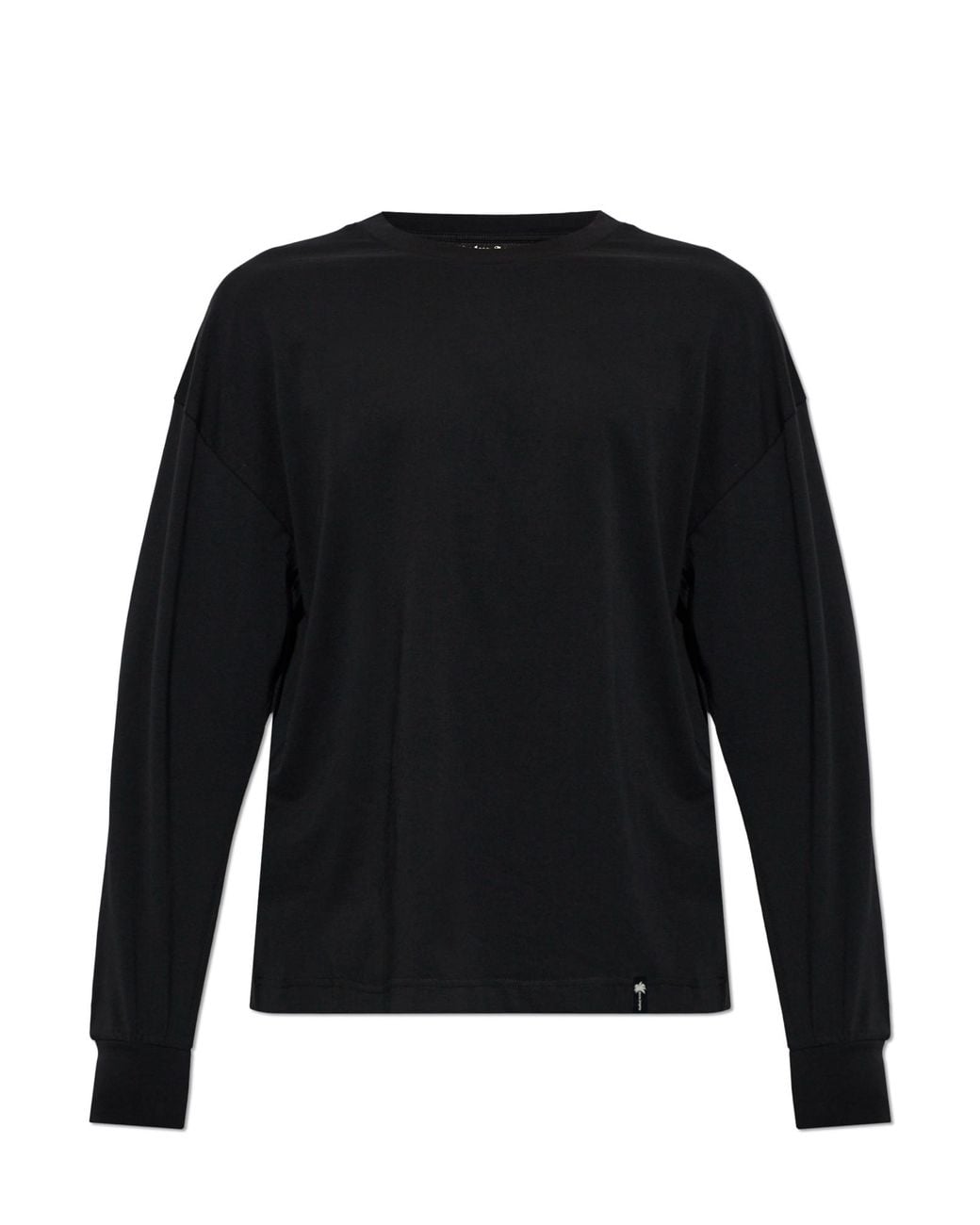 Palm Angels Black Cotton Long Sleeve T-Shirt for men