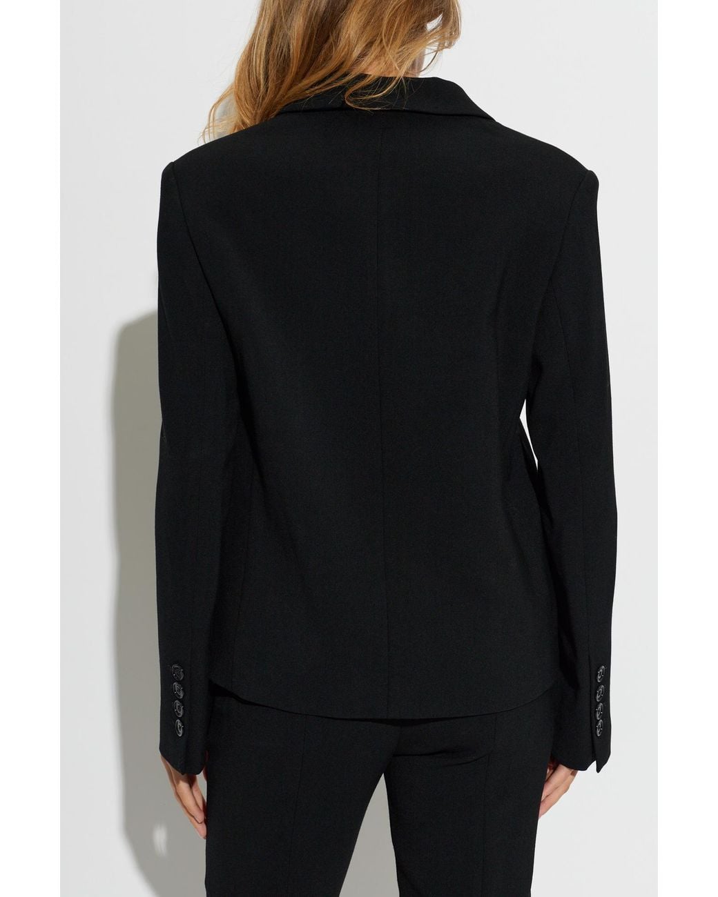 Totême  Black Wool Blazer With Open Lapels