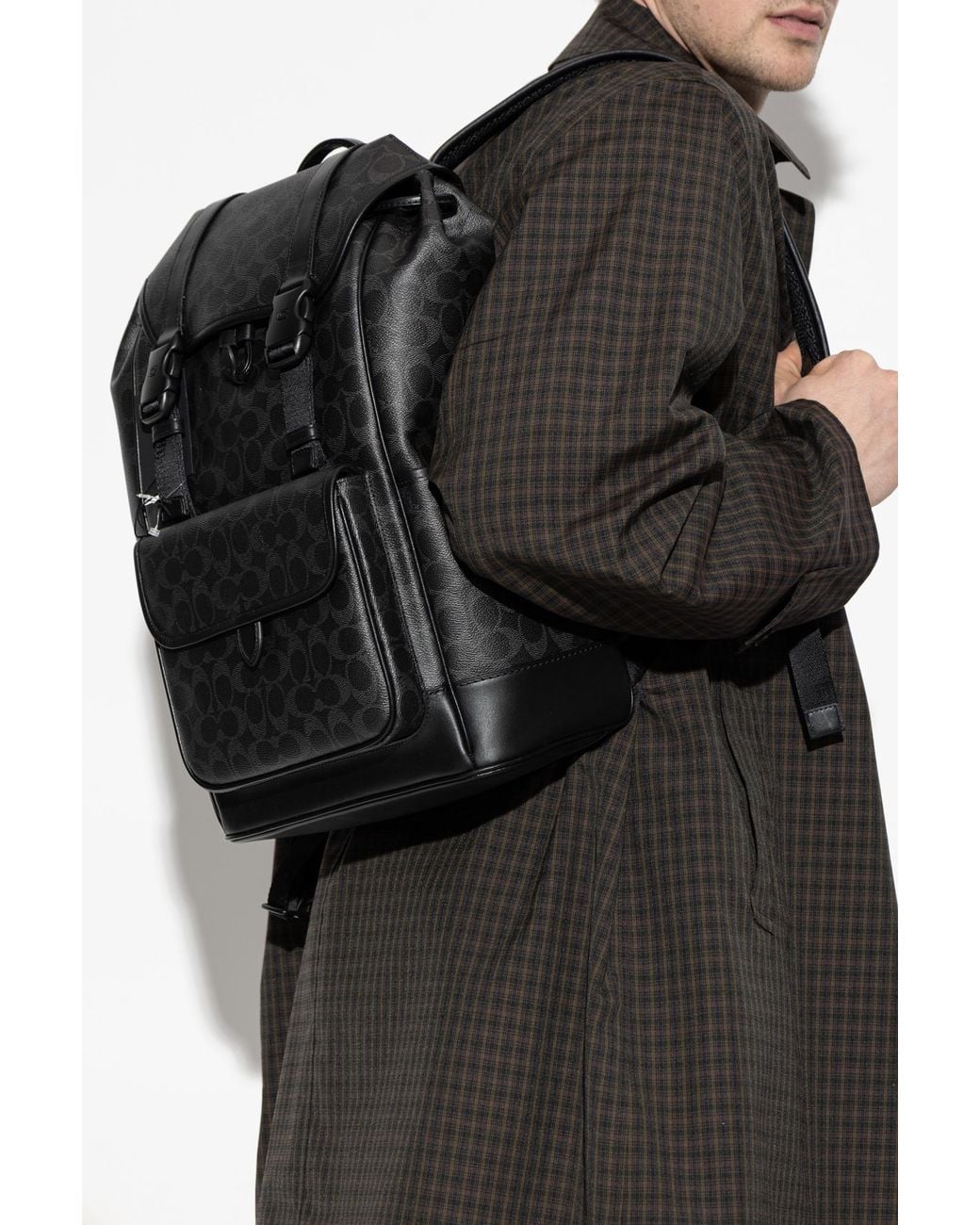 COACH Monogram Backpack in Black for Men | Lyst