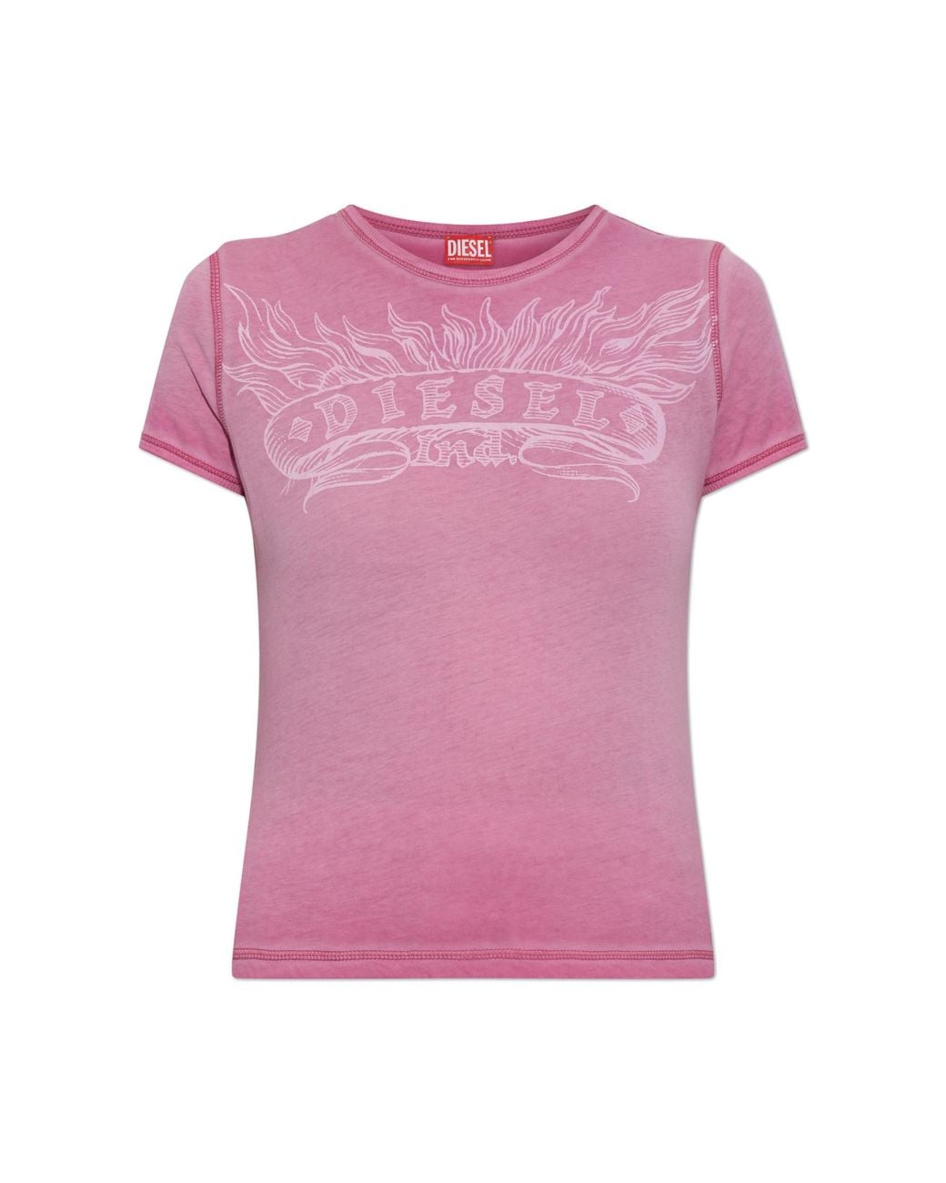 DIESEL Pink T-Shirt 'T-Uncuties-Long-Aa2'