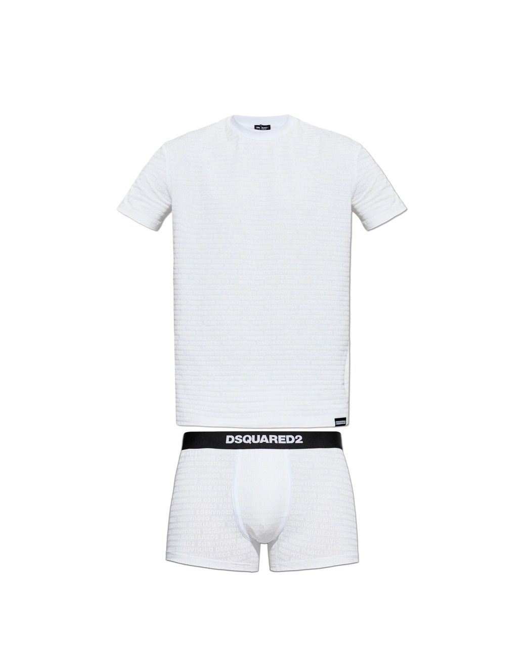 DSquared² White Underwear Set: T-Shirt And Boxers for men
