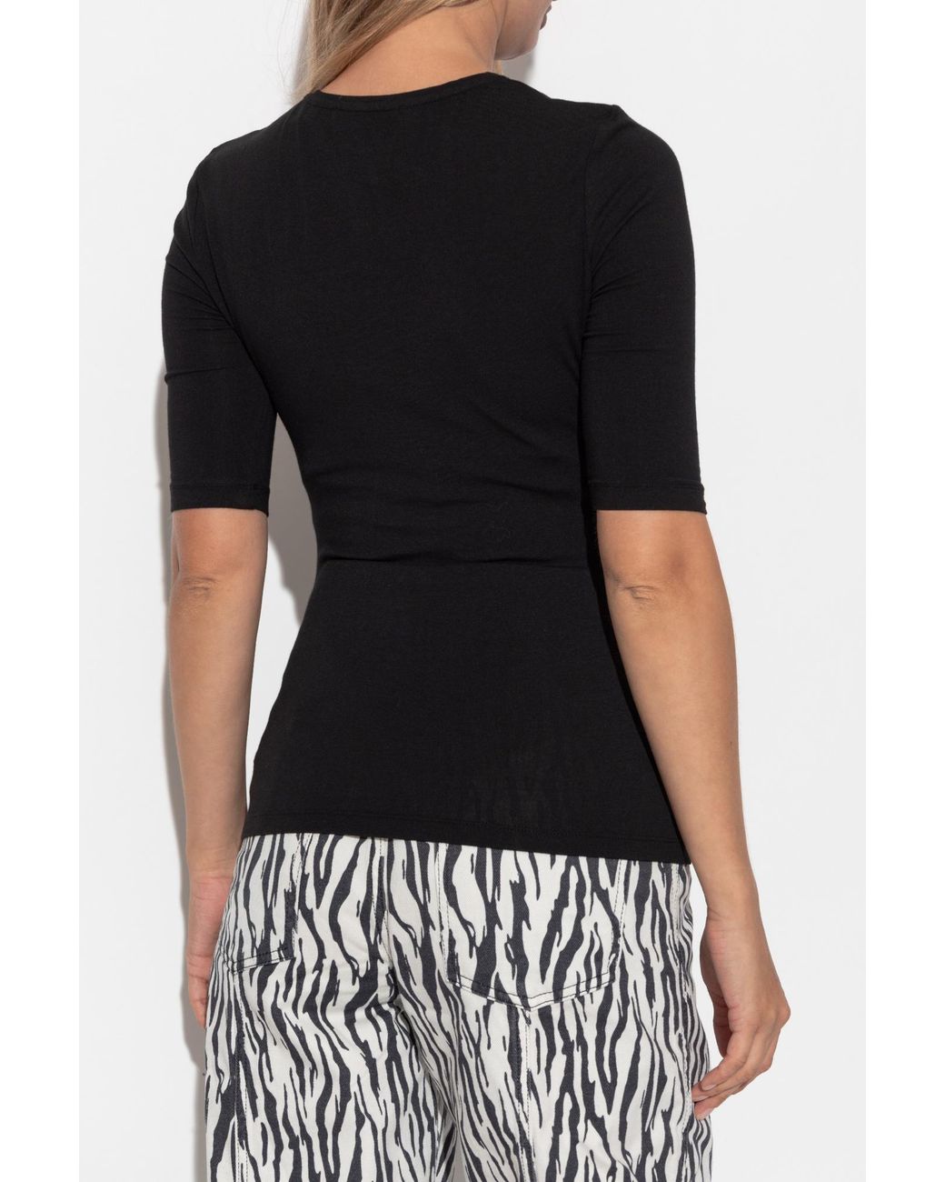ROTATE BIRGER CHRISTENSEN Black T-Shirt With Logo