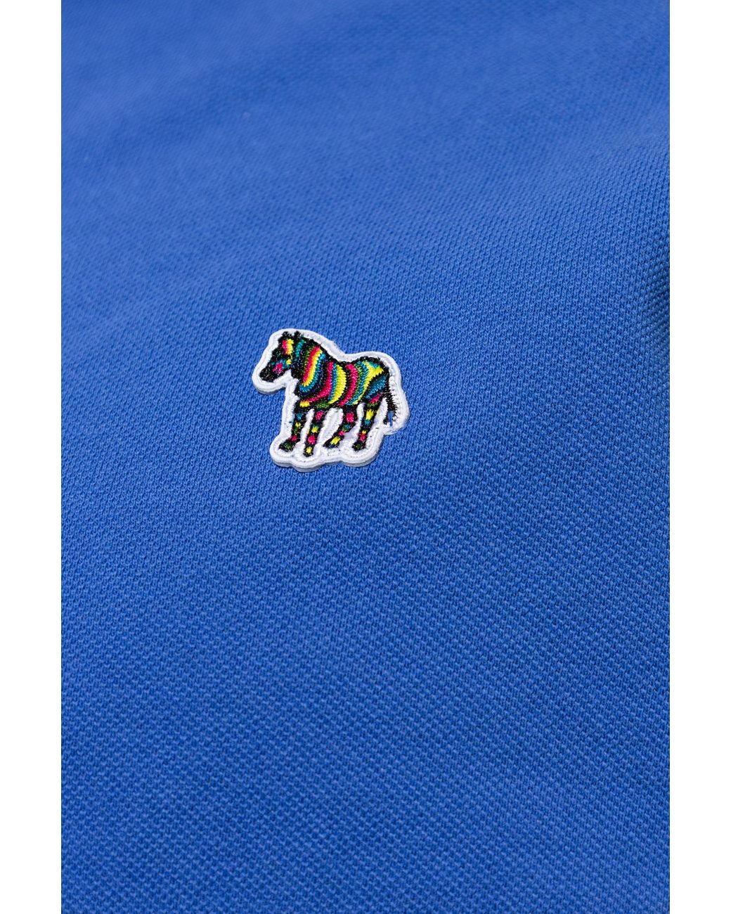 Paul Smith Blue Polo With Patch for men