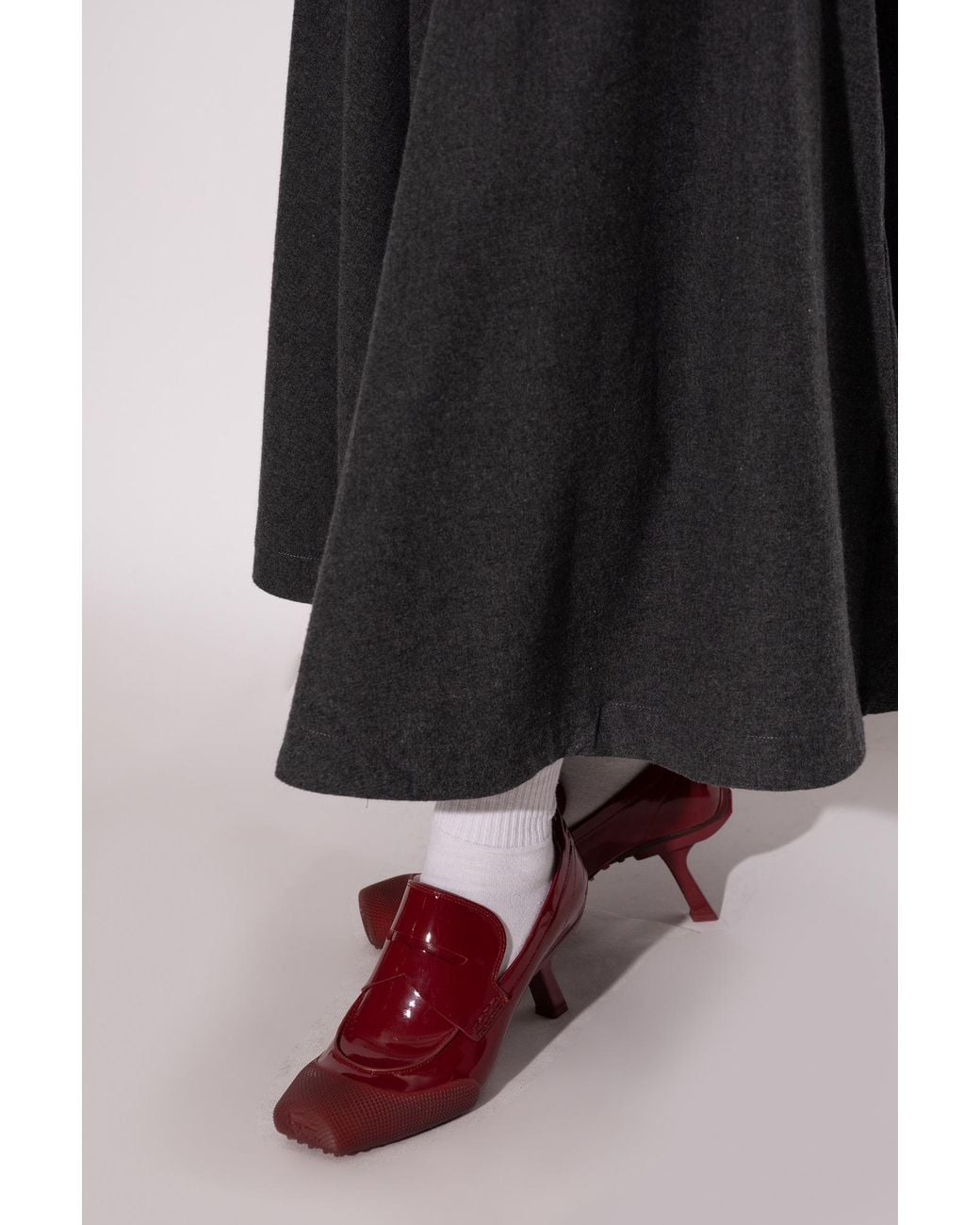 LACOSTE RUNWAY Red 'Matchday Heel Rwy 2261' Pumps