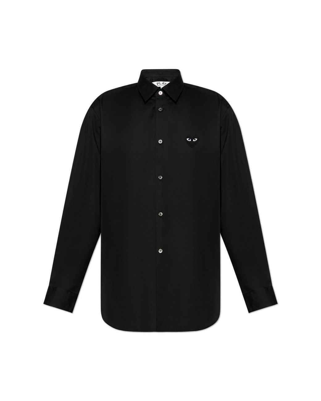 COMME DES GARÇONS PLAY Black Shirt With Patch for men