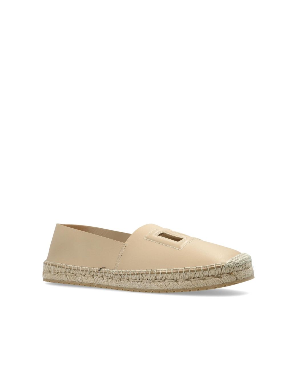 Dolce & Gabbana Black Leather Espadrilles for men
