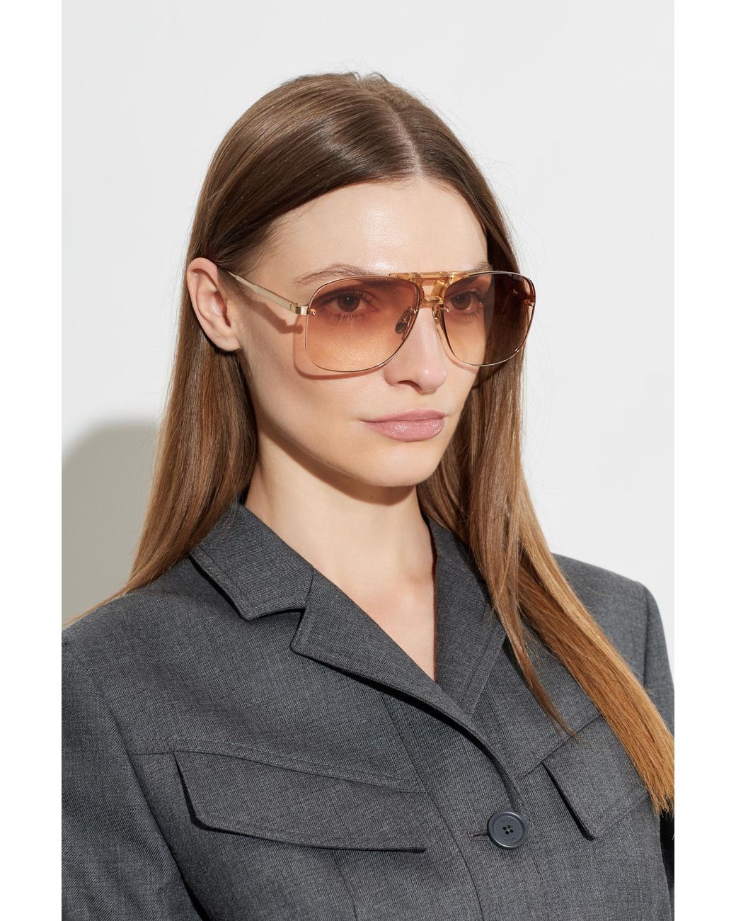 Linda Farrow Brown 'Skye' Sunglasses