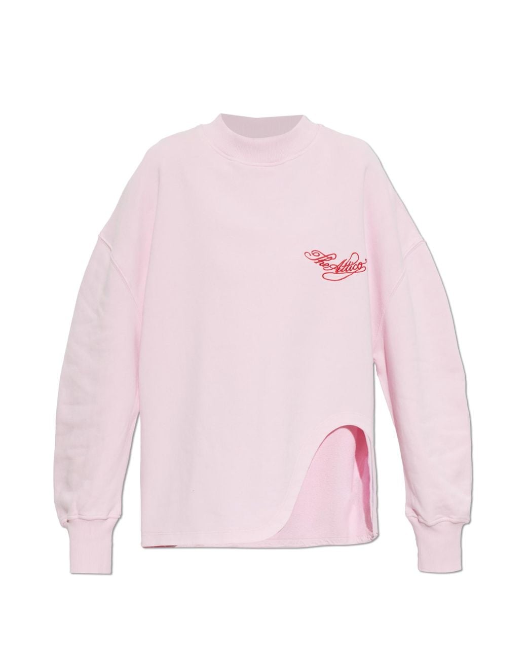 The Attico Pink 'Oversize' T-Shirt With Slit