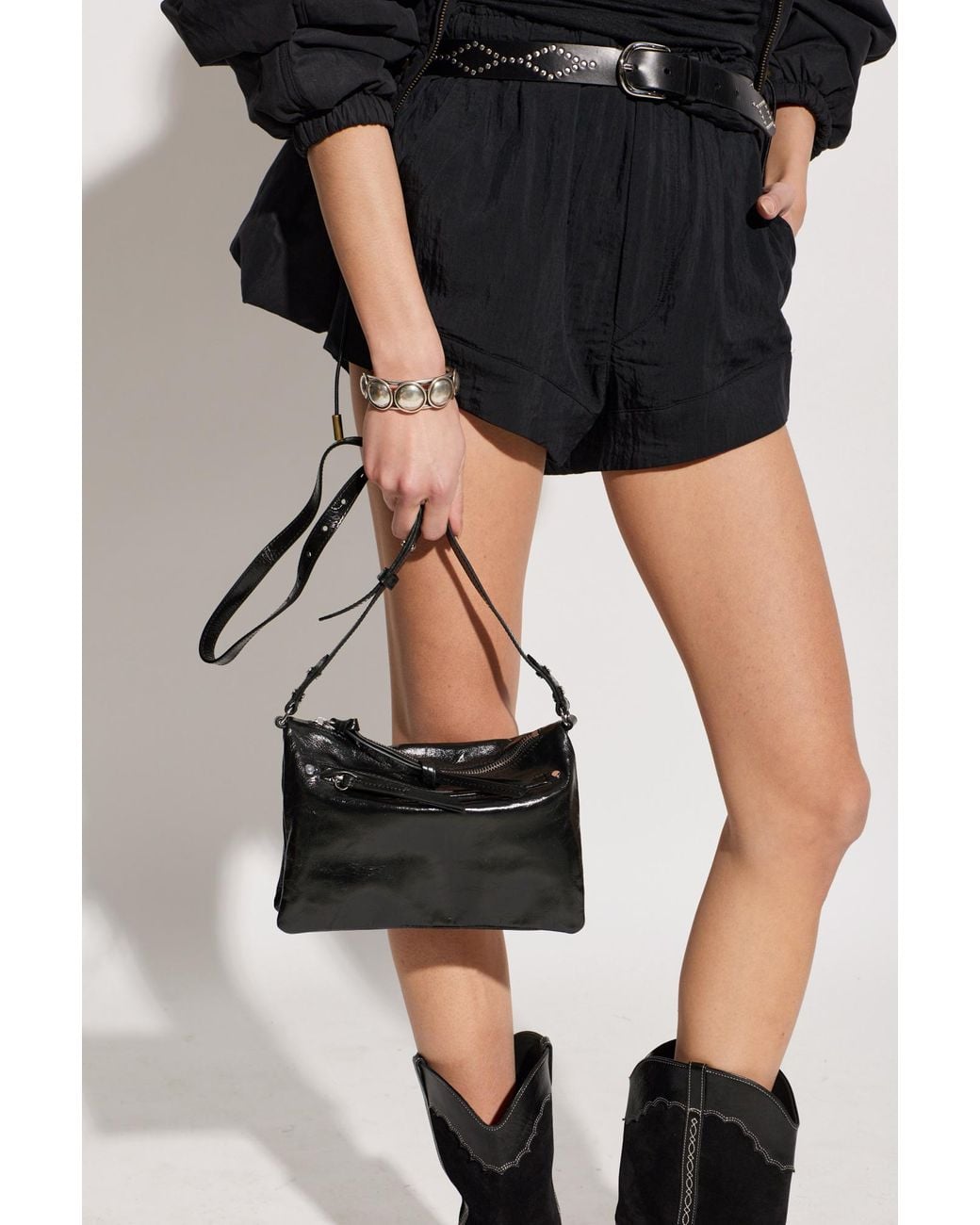 Isabel Marant Black Shoulder Bag 'Winna Duo'