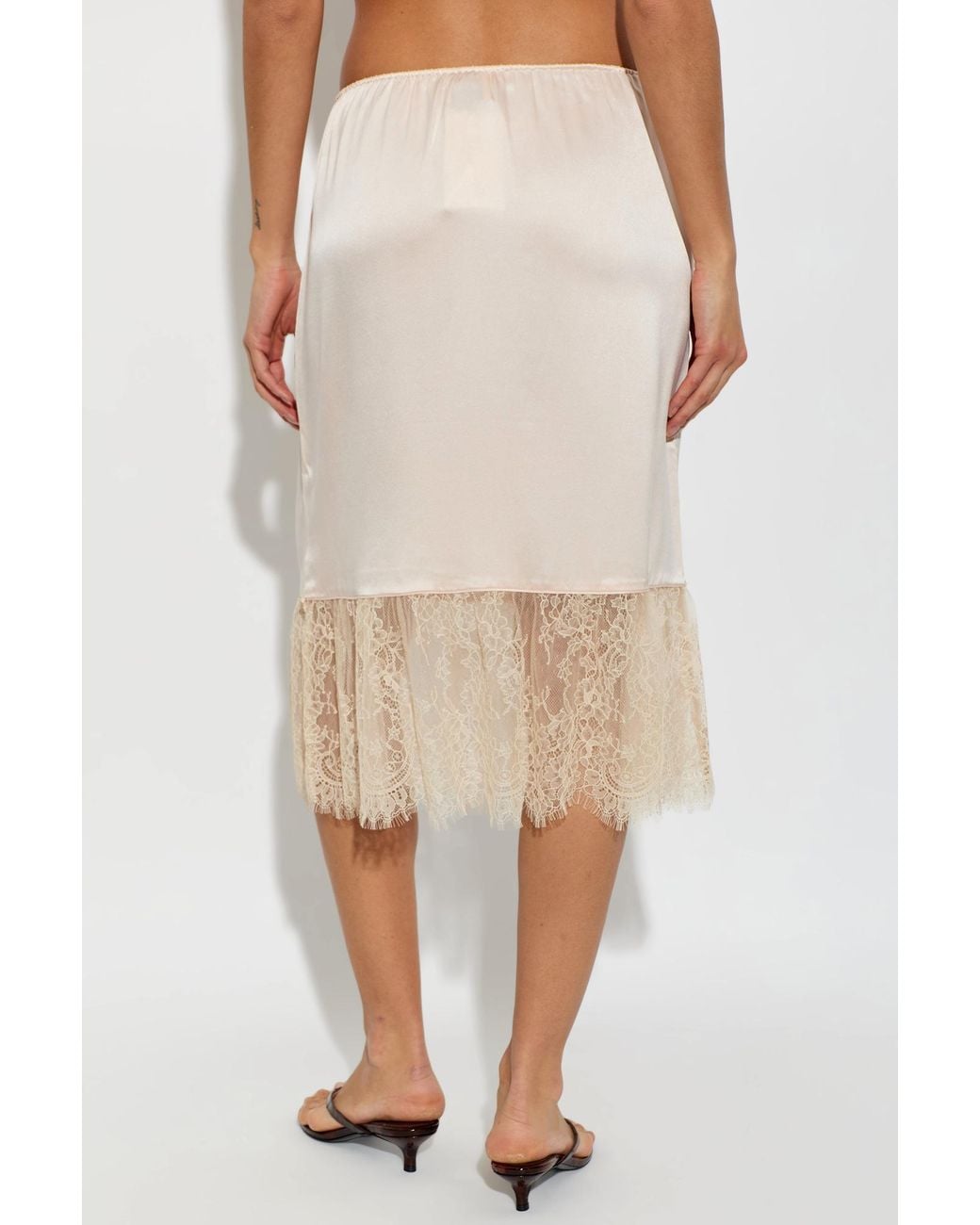 Posse White Silk Skirt 'Blake'