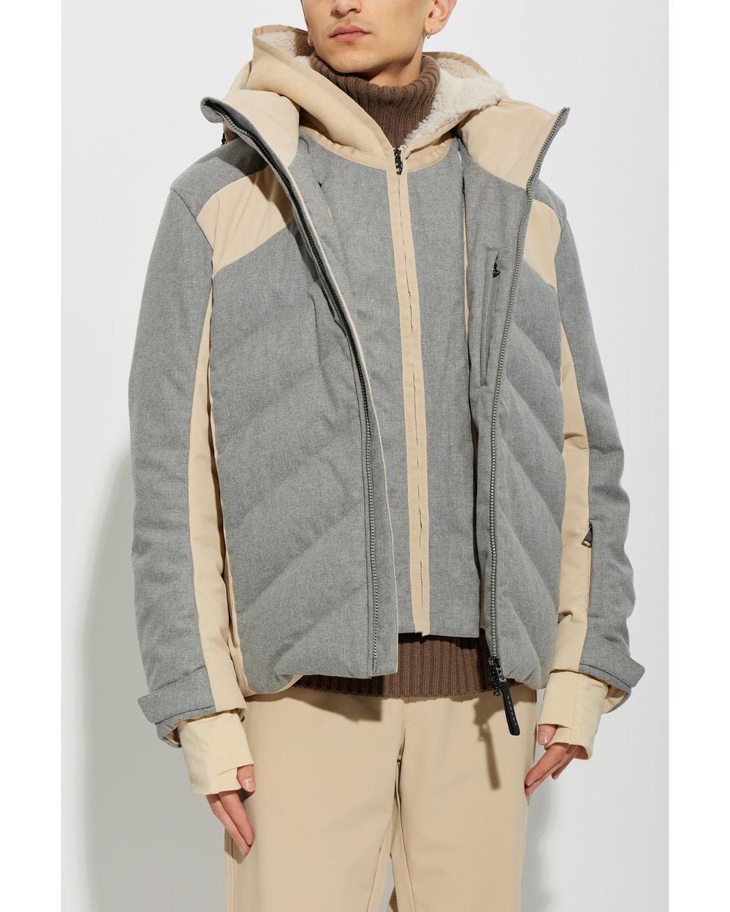 Bogner Gray 'Flann-Ld' Ski Down Jacket for men