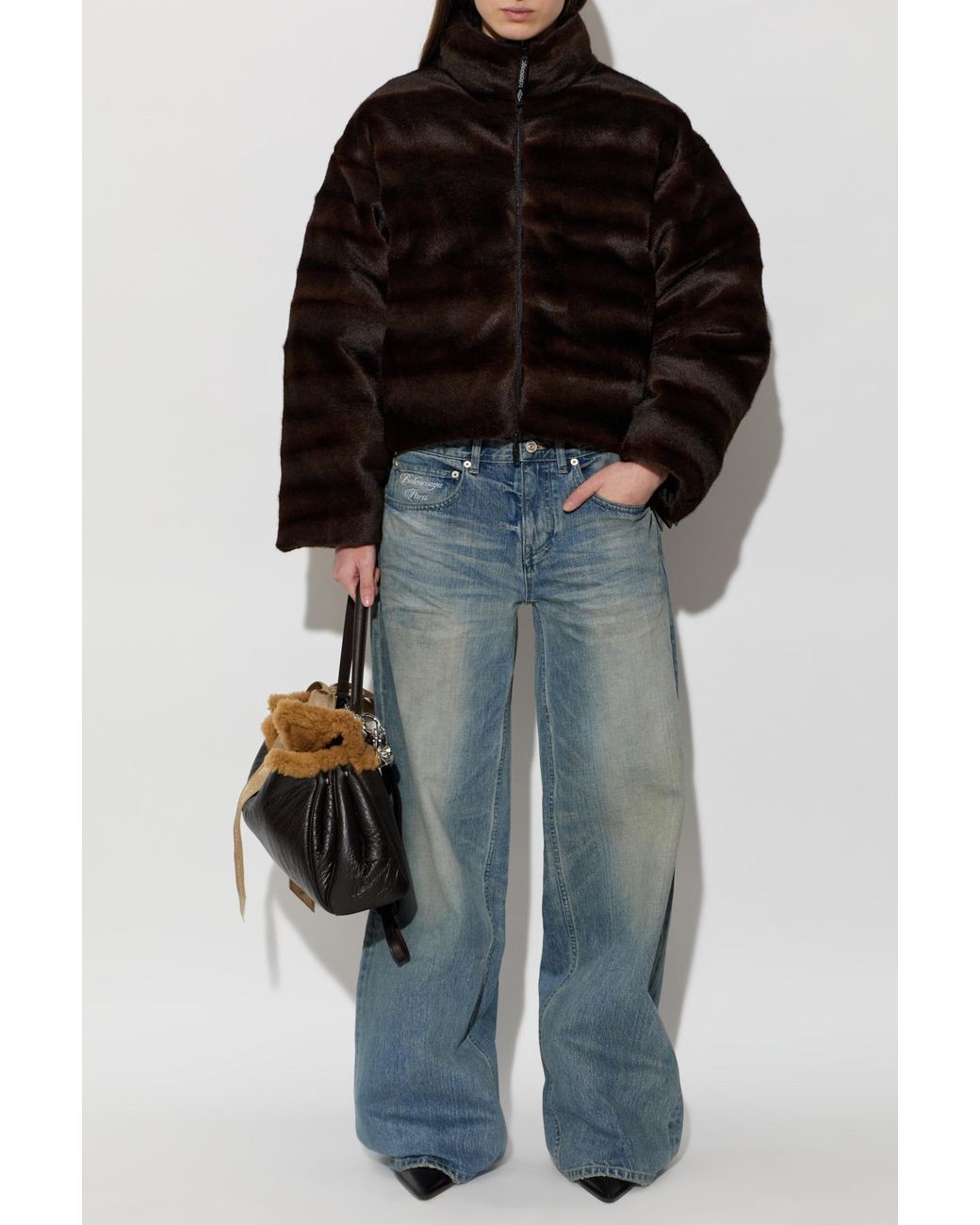 Balenciaga Black Reversible Jacket With Stand-Up Collar