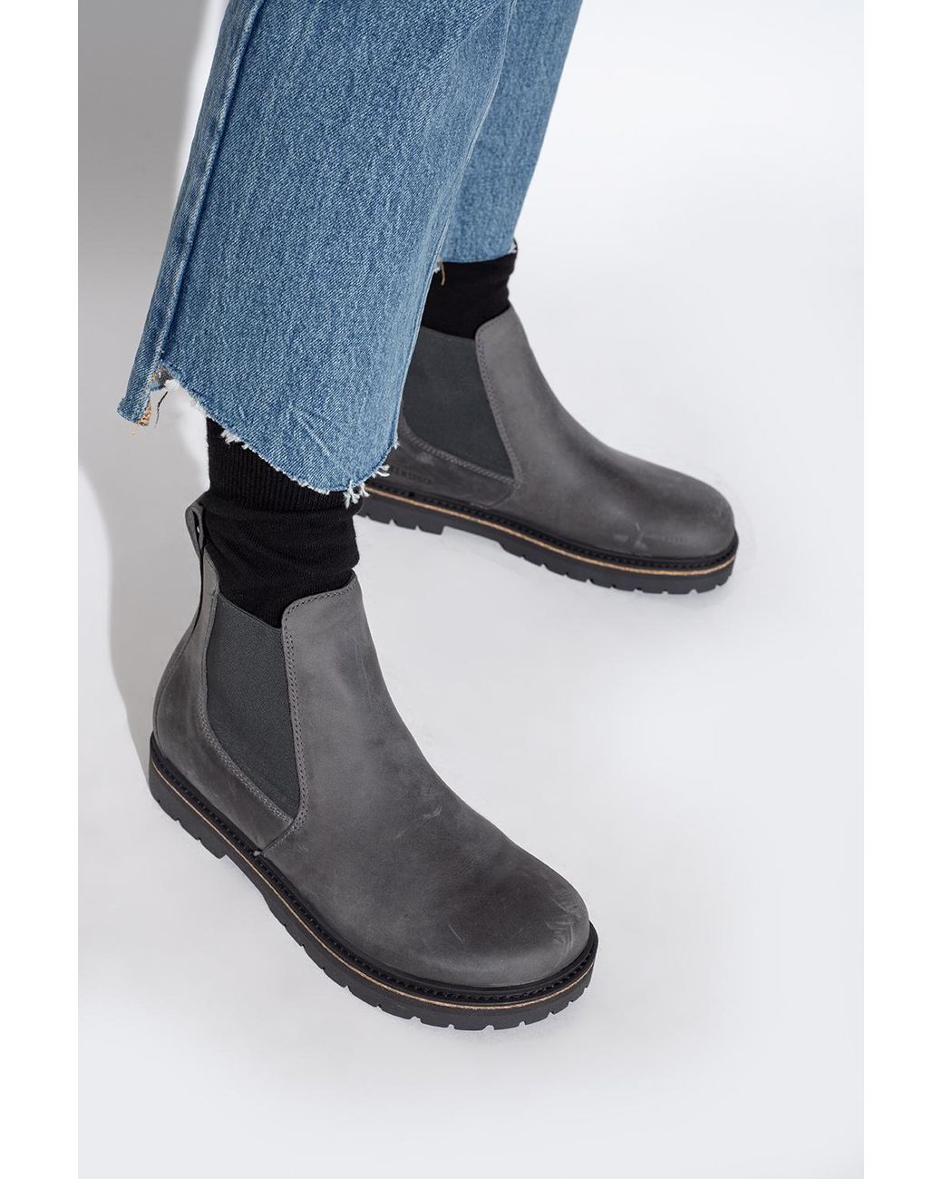 Birkenstock 'stalon Ii' Chelsea Boots in Gray | Lyst