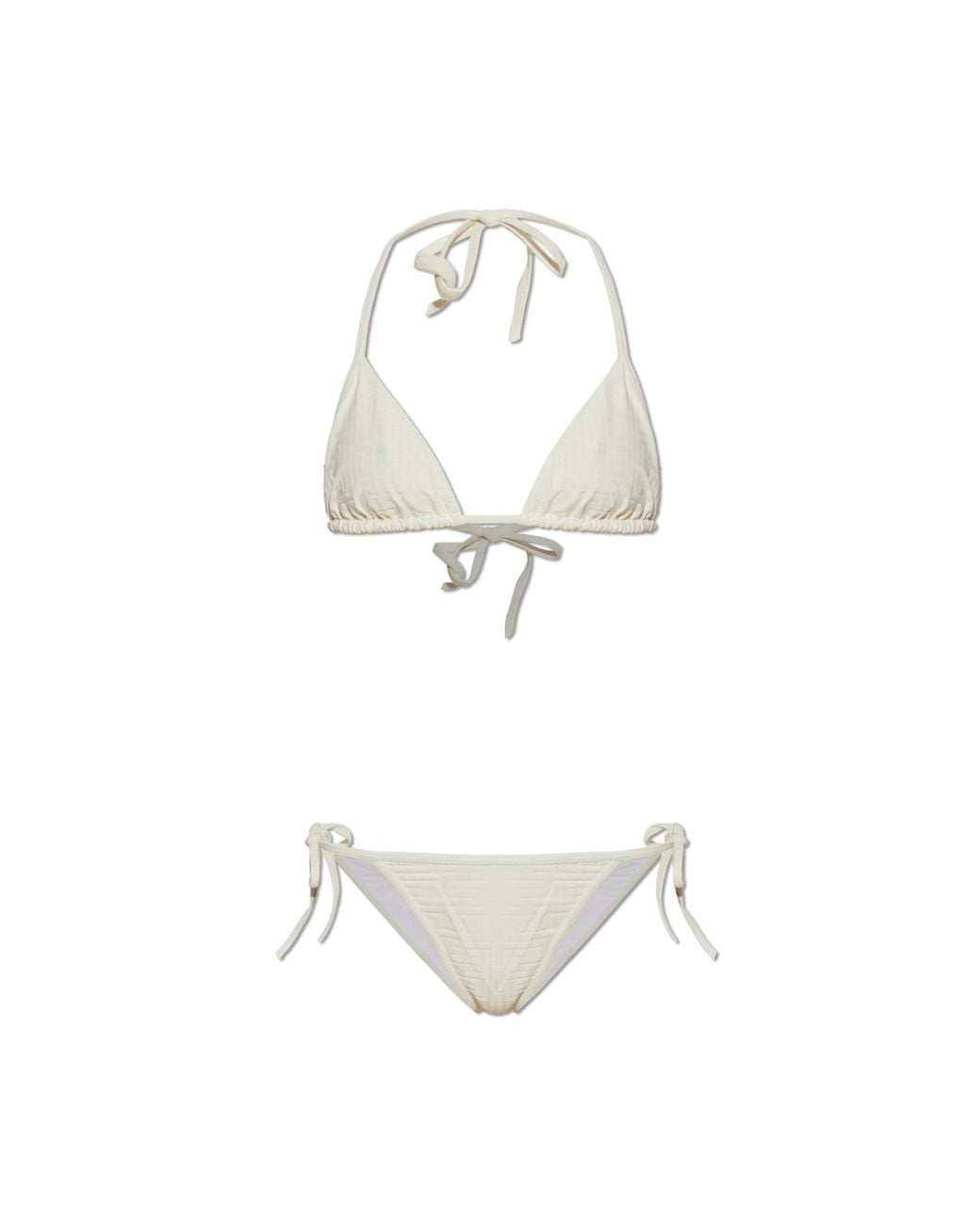 Balmain White Two-Piece Swimsuit