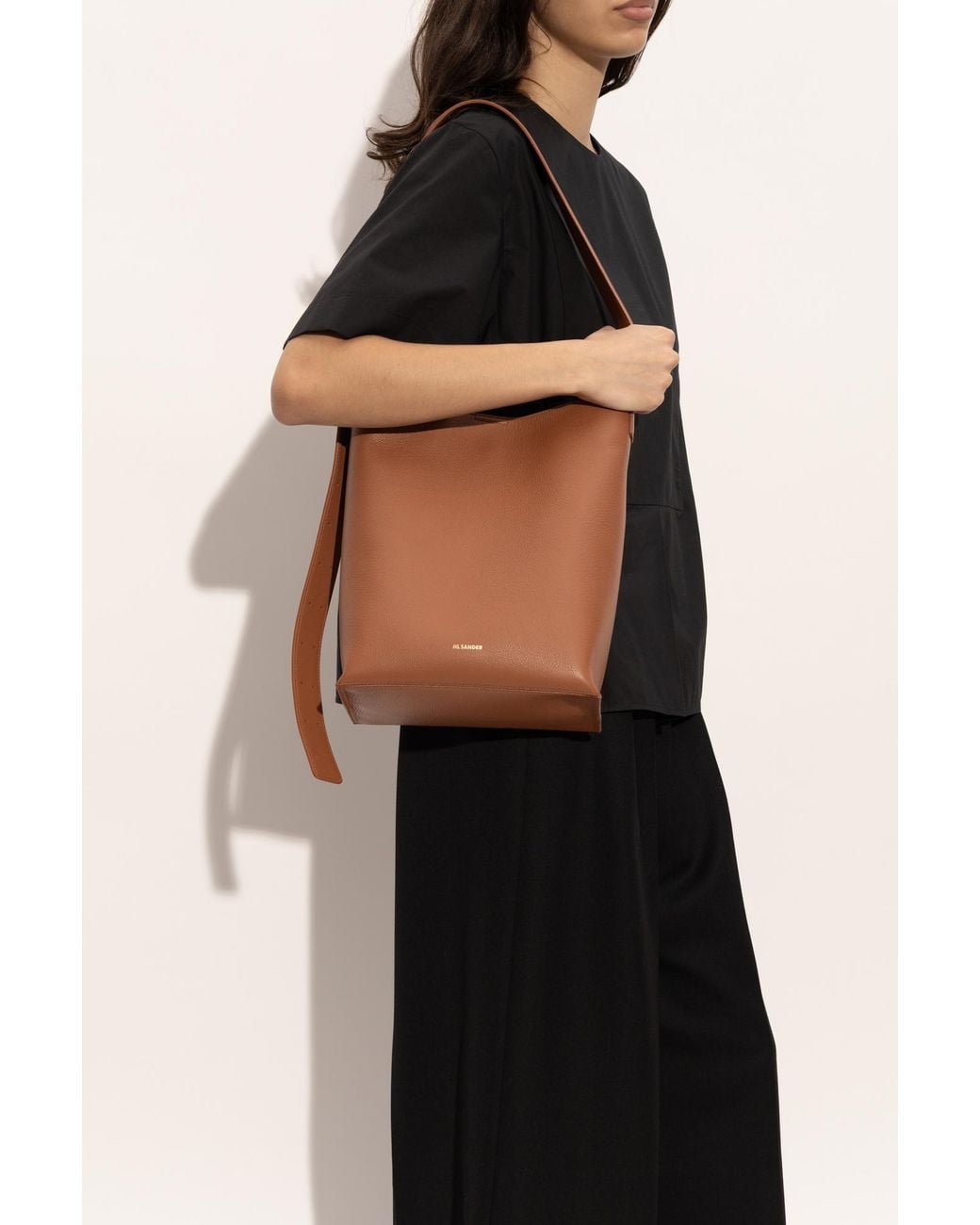 Jil Sander Brown Leather Bag