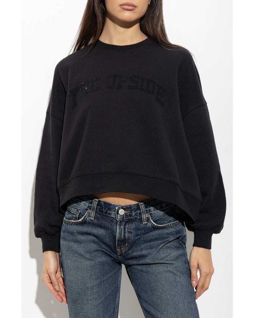The Upside Black 'Paloma' Cotton Sweatshirt