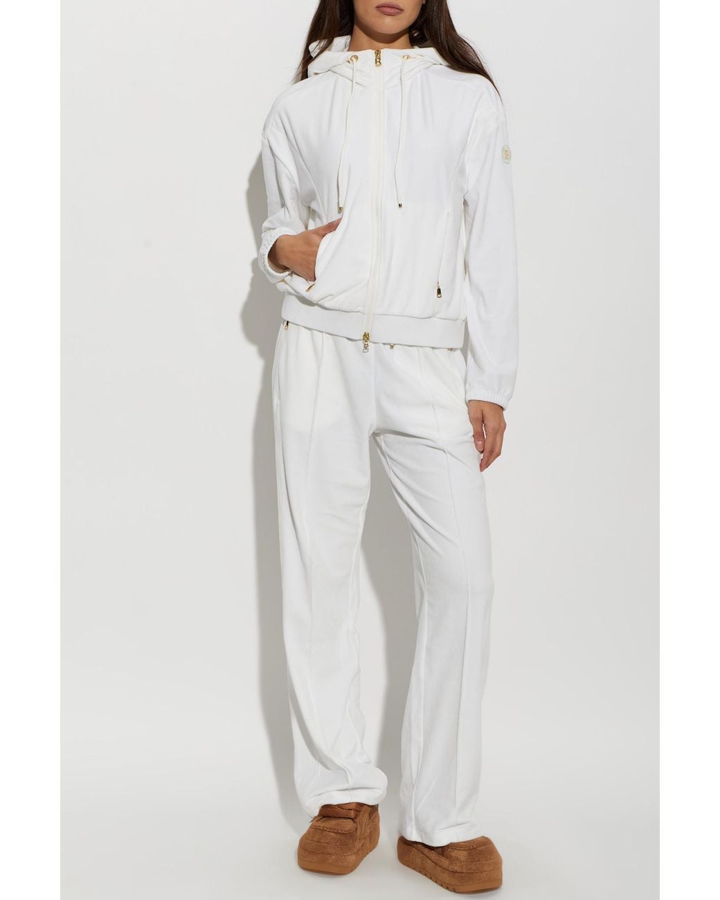 Bogner White 'Francine' Zip-Up Hoodie