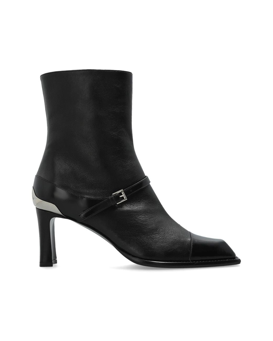 McQueen Black Leather Ankle Boots 'Niko Ankle Boots'