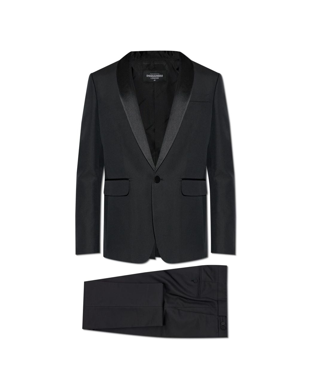 DSquared² Black Suit With Single Vent for men